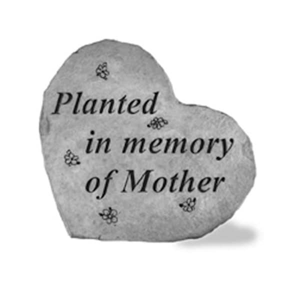 New Courtyard Kay Berry- Inc. Planted In Memory Of Mother - Heart Shaped Memorial - 8.5 Inches x 7 Inches NE2597591 - main